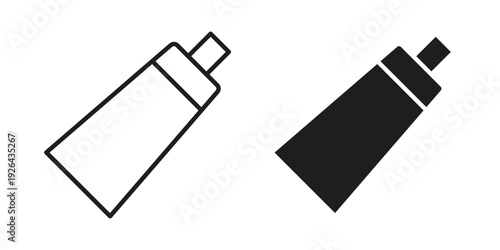 Toothpaste tube icon. simple thin line icon vector illustration pack on white