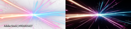 Neon Speed Light Burst Overlay