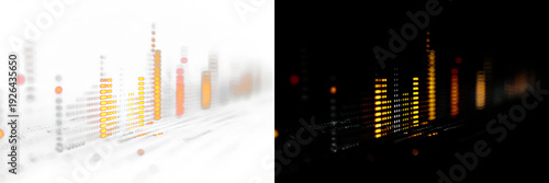 Tablou pe pânză Sound wave equalizer suitable for poster, background.PNG Overlay