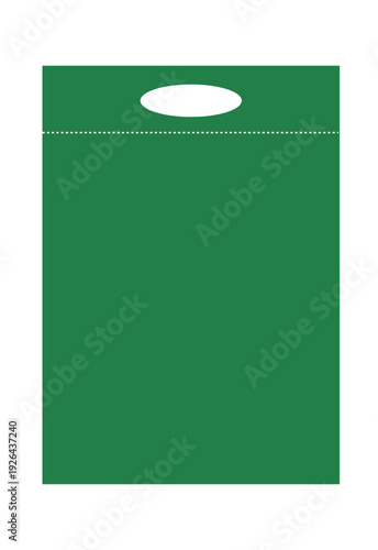 Green Tote Eco or Shopping Bag. Editable Clip art.