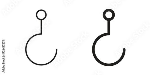 Winch hook icon. simple thin line icon vector illustration pack on white