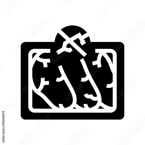 hormones free meat black line icon.