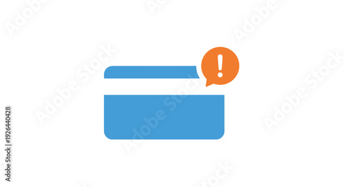 Blue chat box with exclamation mark.