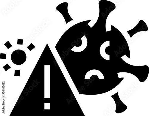 Influenza color glyph icon for digital and print projects.