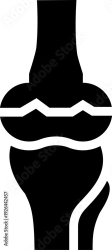 arthritis black glyph icon for digital and print projects.