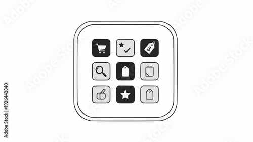 Collection of web interface icons.