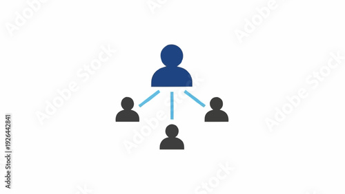 Businessman leads a team forward.