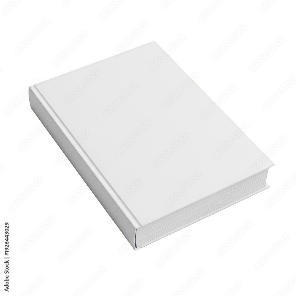 Fototapeta premium A white rectangular object with straight edges and clean lines isolated on white background