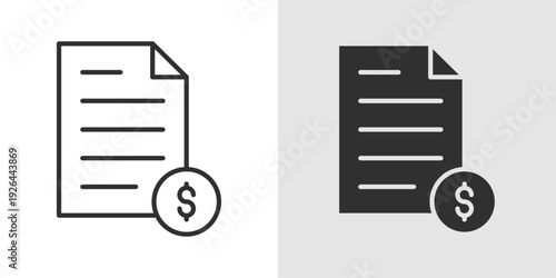 Tax Form Icon representing official tax documents, income reporting forms, compliance paperwork, and financial declaration records.