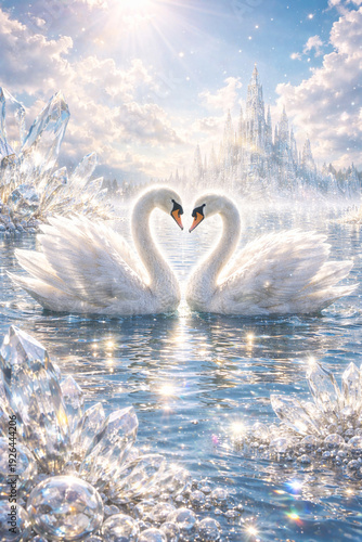 swans in the lake