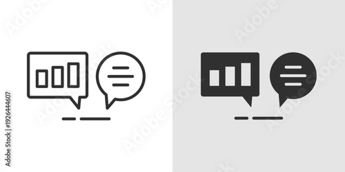 Store Analytics Icon representing retail performance, sales data tracking, and business insights. Stroke, filled, and colored vector illustration.