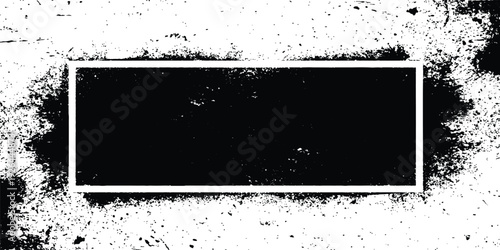 Grunge frame on white background. Grunge frame, black and white. Black and white photo frame Grunge background. Grunge background. Grunge frame. Grunge border.
