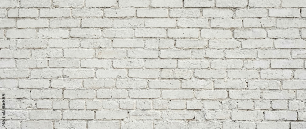 Fototapeta premium Captivating white brick wall texture urban setting photo minimalist design close-up view contemporary aesthetic for modern spaces