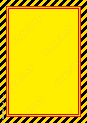 危険　警告　フレーム　縦　イラスト	