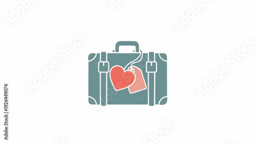 Suitcase with Heart and First Aid Kit.
