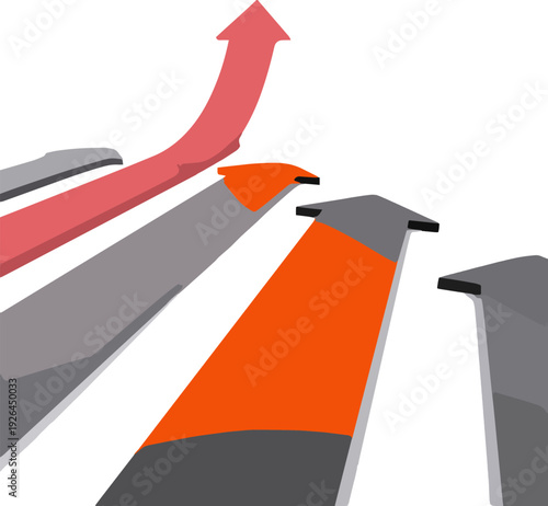 Isolated a Realistic arrows vector art with white background..