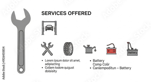 Wrench and Tools Services Offered.