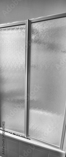 Wallpaper Mural Glass shower door in a modern bathroom interior Torontodigital.ca