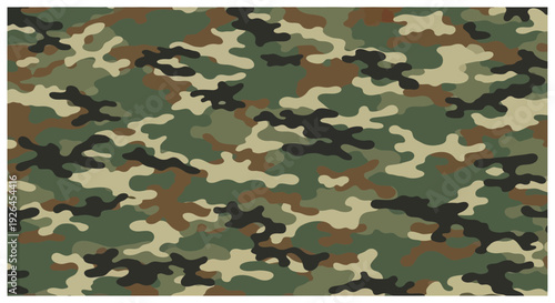 Seamless green camouflage pattern for military and outdoor design