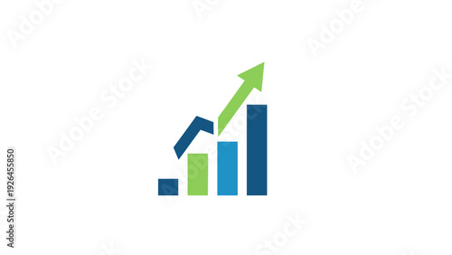 Colorful bar chart with arrows.