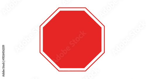 Red octagonal stop sign symbol on white background