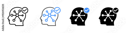 Emotional Intelligence EQ and Social Skills icon. Vector Illustration