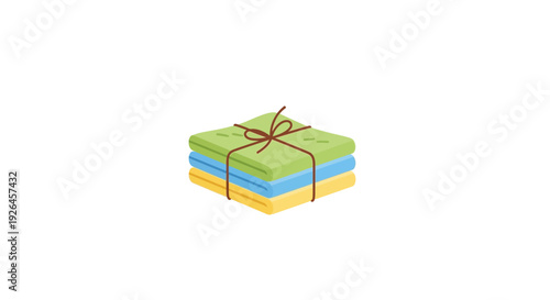Colorful Stacked Soap Bars with Ribbon.