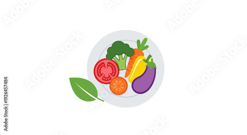 Colorful vegetables on a plate.