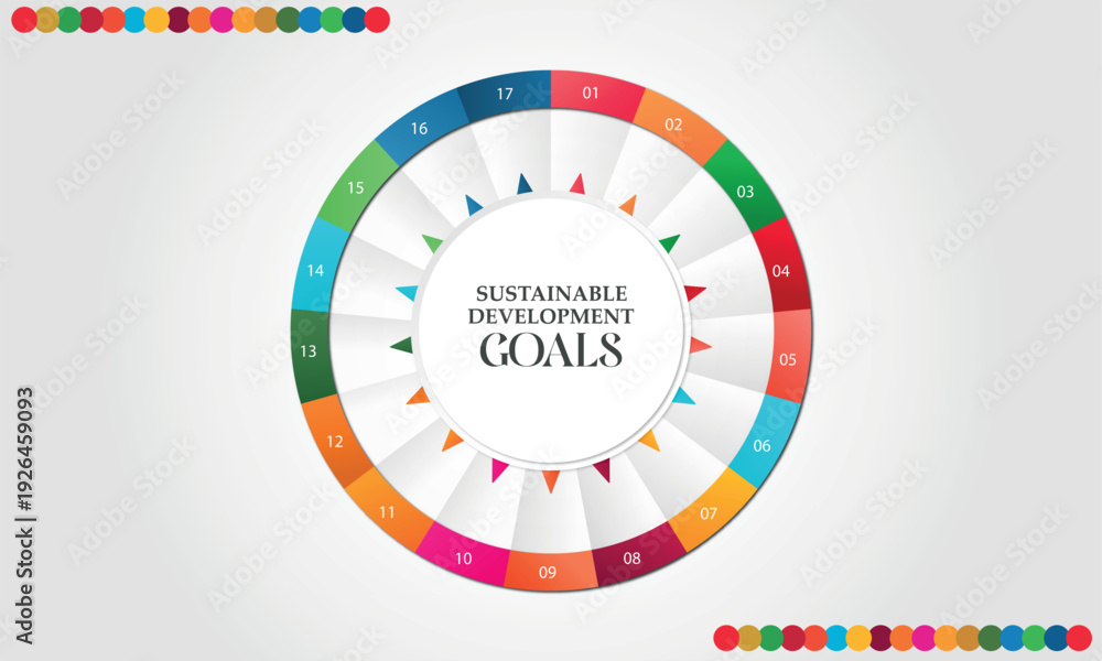 Obraz premium SDG 17 goals round theme
