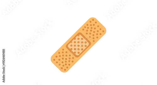Simple adhesive bandage icon on white background