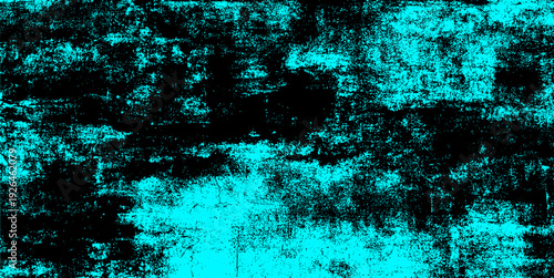 Grunge Overlay Texture Cyan Black Abstract Distressed Background Dirty Rough Noise Urban Wall Surface for Banner Poster Design Wallpaper