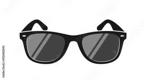 Stylish black sunglasses isolated on white background