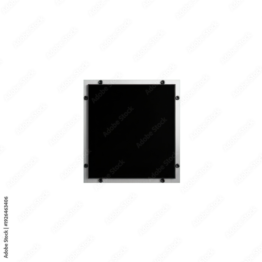 Obraz premium Square metal frame with black backdrop