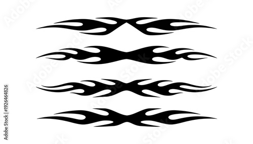 Abstract gothic tribal flame sigil vector set pack artwork with cyber aesthetic, liquid mercury metallic inspiration, tattoo-style elements, and futuristic illustration design