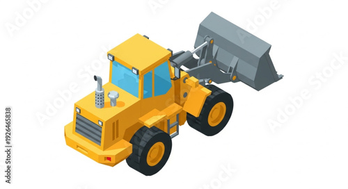Yellow Front End Loader Machine.