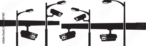 Security cameras on streetlights for public safety and surveillance