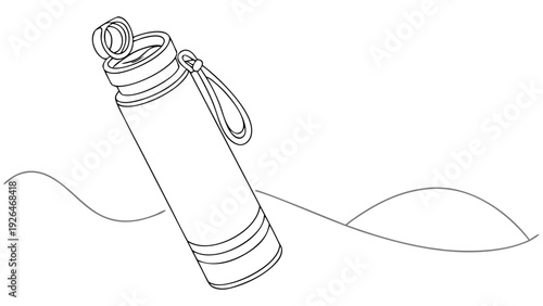 Modern water bottle with stylish design and rope handle