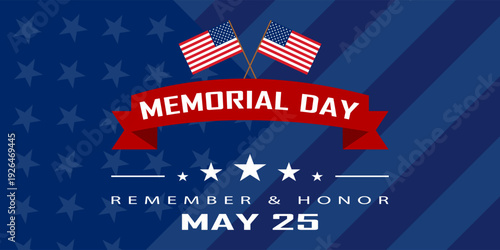 Memorial Day patriotic image background -  - vector illustration - America Honoring All Who Served