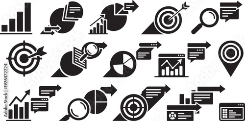 Business Infographic Elements for Data Analysis and Strategy Planning