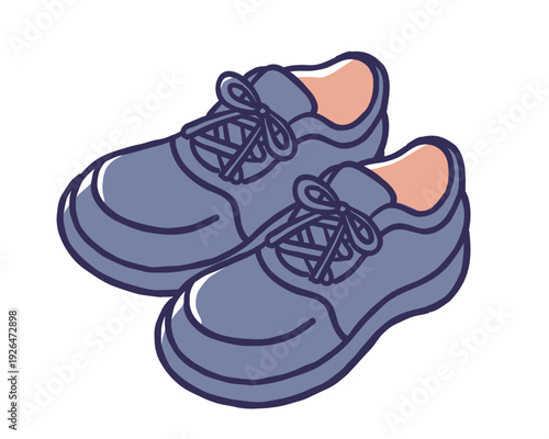 スニーカーのシンプルな手書き風のイラスト