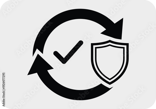 Security and protection cycle icon