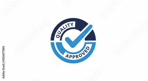 Quality Approved Checkmark Icon Vector Illustration