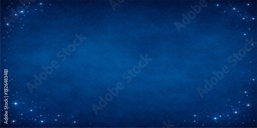 A vintage blue grunge Christmas background features a textured paper design with delicate snowflakes and dark purple paint splatters on a rough aged wall backdrop