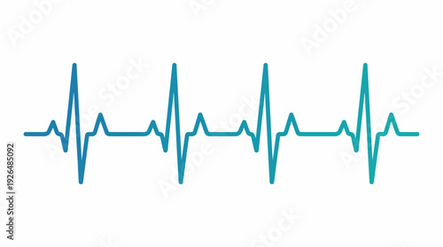 Electrocardiogram ECG Vector Icon – Heartbeat Waveform, Cardiology Medical Symbol, Hospital Monitoring Graphic, Healthcare Diagnosis Tool, Heart Rhythm Illustration, Emergency Medicine Vector Design
