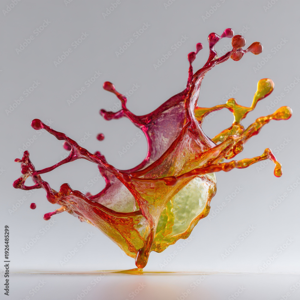 custom made wallpaper toronto digitalA splash of red, yellow and green paint is splattered across a white background. The colors are vibrant and the splatter looks like a burst of energy. Concept of movement and excitement