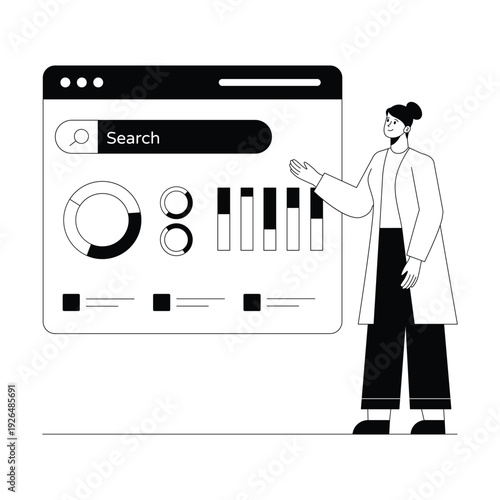 Keywords Research Vector illustration. EPS 10
