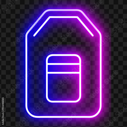 Neon Sim Card Icon Technology Connection
