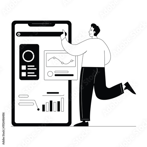 Web Page Analysis Vector illustration. EPS 10