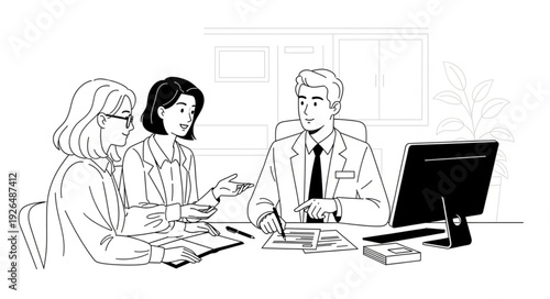 Business Professionals Discussing Project Details.