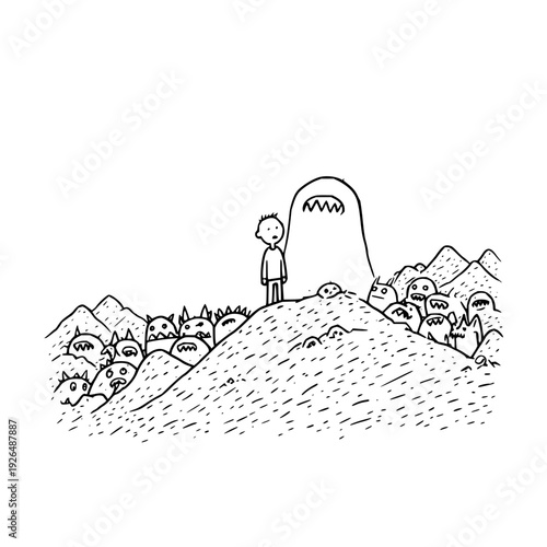 Abstract Geometric Void of Pure Darkness, a Conceptual Digital Space for Infinite Possibilities